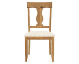 Canadel Champlain Dining Chair 5077 in FT InsideOut® and 01 Honey Washed, front view