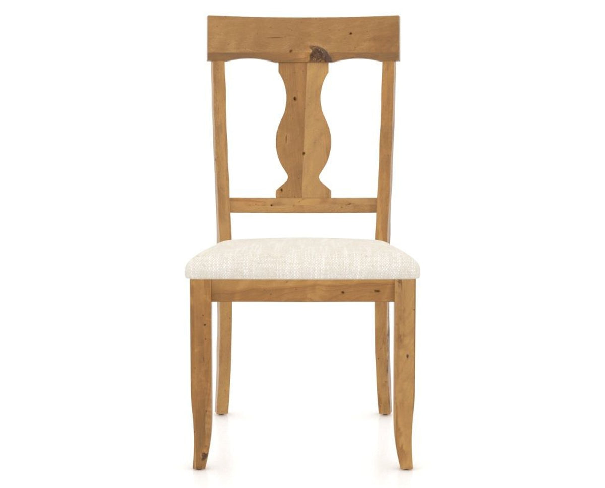 Canadel Champlain Dining Chair 5077 in FT InsideOut® and 01 Honey Washed, front view