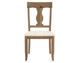 Canadel Champlain Dining Chair 5077 in FT InsideOut® and 03 Oak Washed, front view