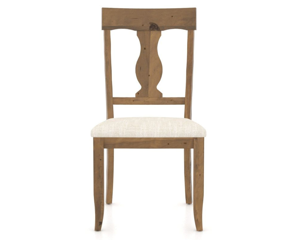 Canadel Champlain Dining Chair 5077 in FT InsideOut® and 03 Oak Washed, front view