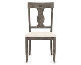 Canadel Champlain Dining Chair 5077 in FT InsideOut® and 08 Shadow, front view