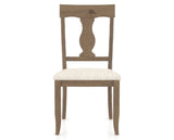 Canadel Champlain Dining Chair 5077 in FT InsideOut® and 25 Pecan Washed, front view