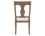 Canadel Champlain Dining Chair 5077 in FT InsideOut® and 25 Pecan Washed, back view