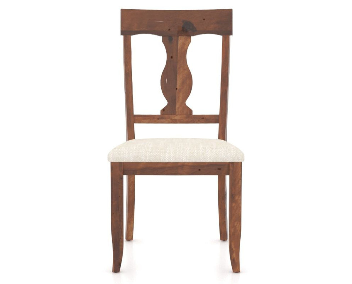 Canadel Champlain Dining Chair 5077 in FT InsideOut® and 33 Spice Washed, front view