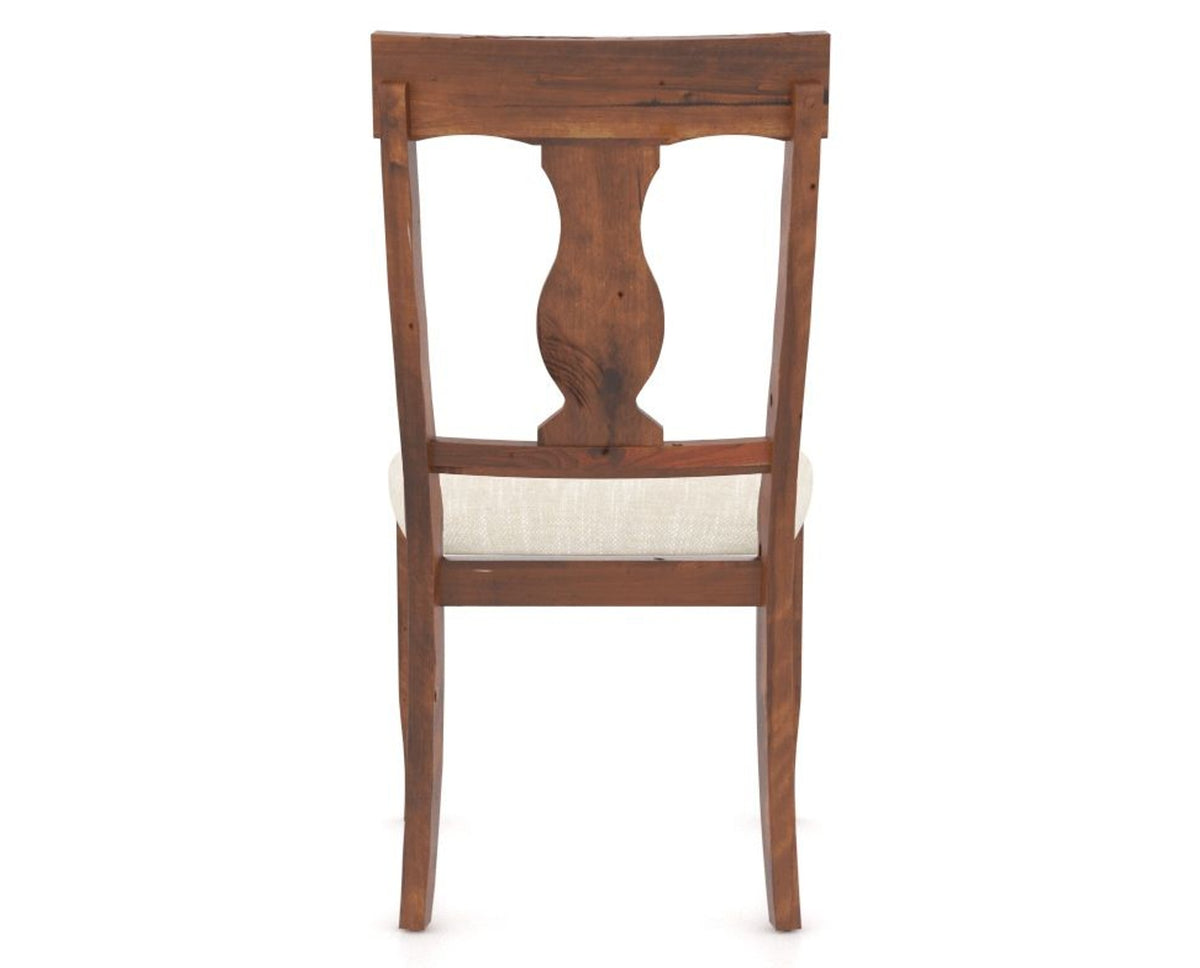 Canadel Champlain Dining Chair 5077 in FT InsideOut® and 33 Spice Washed, back view