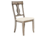 Canadel Champlain Dining Chair 5077 in FT InsideOut® and 72 Heritage Nature, three-quarter view