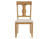 Canadel Champlain Dining Chair 5077 in TB Fabric and 01 Honey Washed, front view