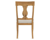 Canadel Champlain Dining Chair 5077 in TB Fabric and 01 Honey Washed, back view