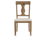 Canadel Champlain Dining Chair 5077 in TB Fabric and 03 Oak Washed, front view