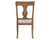 Canadel Champlain Dining Chair 5077 in TB Fabric and 03 Oak Washed, back view