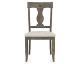 Canadel Champlain Dining Chair 5077 in TB Fabric and 08 Shadow, front view