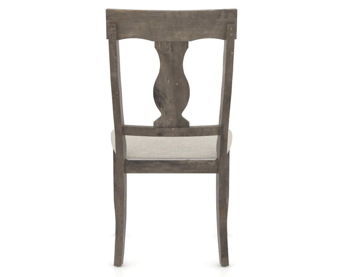 Canadel Champlain Dining Chair 5077 in TB Fabric and 08 Shadow, back view