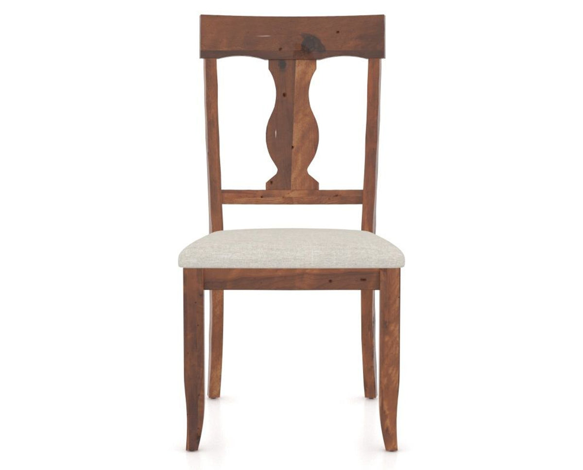 Canadel Champlain Dining Chair 5077 in TB Fabric and 33 Spice Washed, front view
