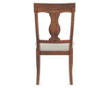 Canadel Champlain Dining Chair 5077 in TB Fabric and 33 Spice Washed, back view