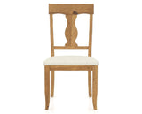 Canadel Champlain Dining Chair 5077 in TW Fabric and 01 Honey Washed, front view
