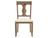 Canadel Champlain Dining Chair 5077 in Oak Washed and Fabric TW, front view