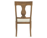 Canadel Champlain Dining Chair 5077 in Oak Washed and Fabric TW, back view