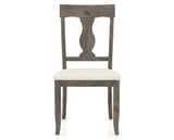 Canadel Champlain Dining Chair 5077 in TW Fabric and 08 Shadow, front view