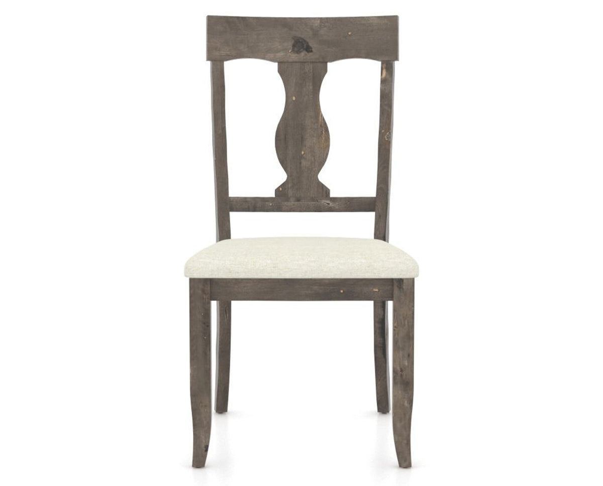 Canadel Champlain Dining Chair 5077 in TW Fabric and 08 Shadow, front view