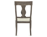 Canadel Champlain Dining Chair 5077 in TW Fabric and 08 Shadow, back view