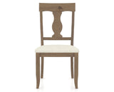 Canadel Champlain Dining Chair 5077 in TW Fabric and 25 Pecan Washed, front view