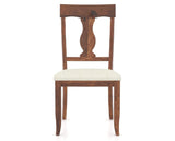 Canadel Champlain Dining Chair 5077 in TW Fabric and 33 Spice Washed, front view
