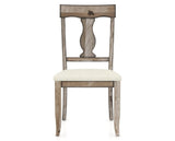 Canadel Champlain Dining Chair 5077 in TW Fabric and 72 Heritage Nature, front view