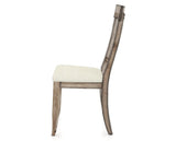 Canadel Champlain Dining Chair 5077 in TW Fabric and 72 Heritage Nature, side view