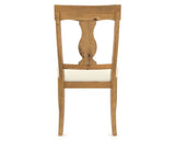 Canadel Champlain Dining Chair 5077 in YJ Faux Leather and 01 Honey Washed, back view