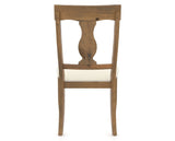 Canadel Champlain Dining Chair 5077 in YJ Faux Leather and 03 Oak Washed, back view