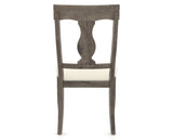 Canadel Champlain Dining Chair 5077 in YJ Faux Leather and 08 Shadow, back view
