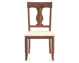 Canadel Champlain Dining Chair 5077 in YJ Faux Leather and 33 Spice Washed, front view