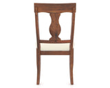 Canadel Champlain Dining Chair 5077 in YJ Faux Leather and 33 Spice Washed, back view