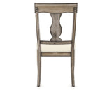 Canadel Champlain Dining Chair 5077 in YJ Faux Leather and 72 Heritage Nature, back view