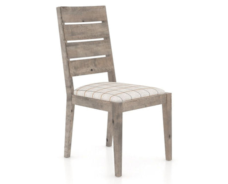 Canadel Loft Dining Chair 5148 in OZ Fabric and 08 Shadow, three-quarter view