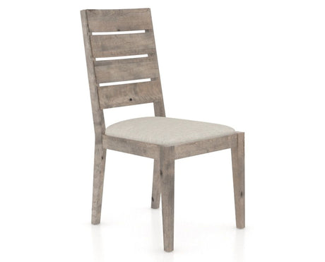 Canadel Loft Dining Chair 5148 in TB Fabric and 08 Shadow, three-quarter view