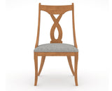 Canadel Upholstered Dining Chair 5160 in 7C Fabric and 01 Honey Washed, front view
