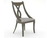 Canadel Upholstered Dining Chair 5160 in 7C Fabric and 08 Shadow, three-quarter view