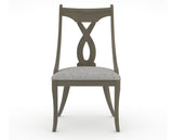 Canadel Upholstered Dining Chair 5160 in 7C Fabric and 08 Shadow, front view