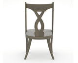 Canadel Upholstered Dining Chair 5160 in 7C Fabric and 08 Shadow, back view