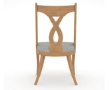 Canadel Upholstered Dining Chair 5160 in 7C Fabric and 20 Caramel Washed, back view