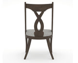 Canadel Upholstered Dining Chair 5160 in 7C Fabric and 29 Hazelnut Washed, back view