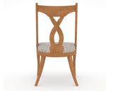 Canadel Upholstered Dining Chair 5160 in FP Crypton® and 01 Honey Washed, back view