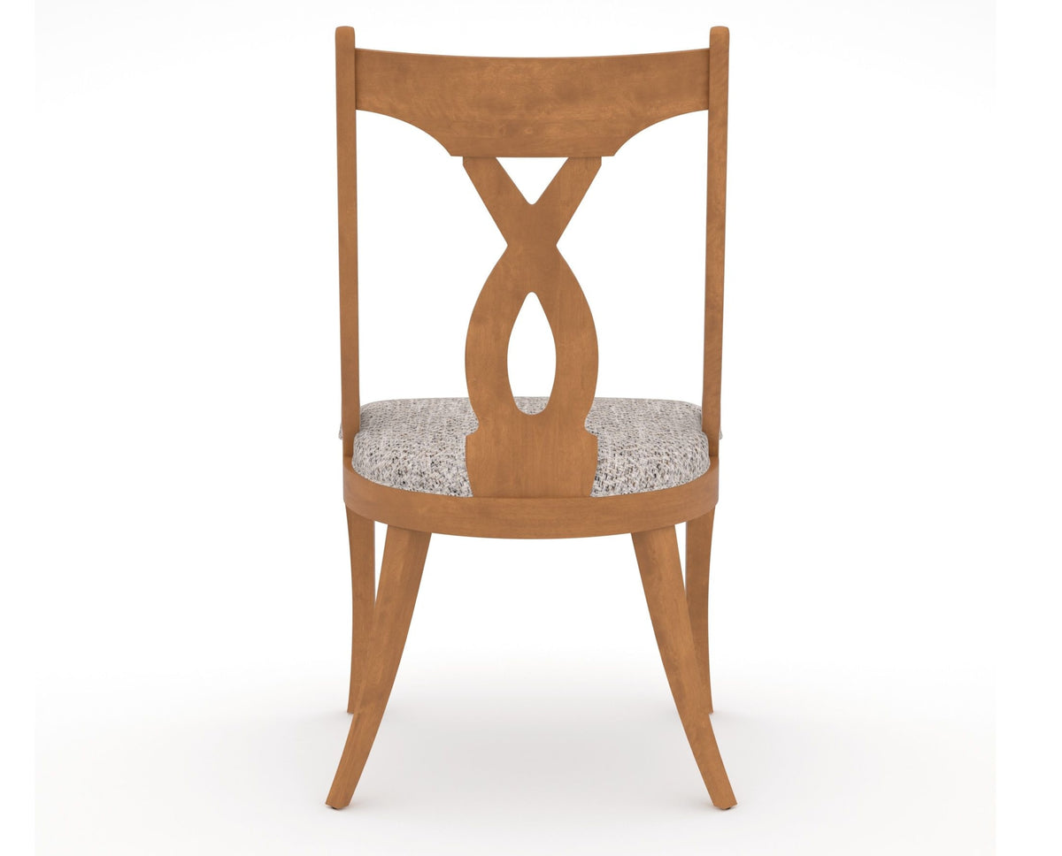 Canadel Upholstered Dining Chair 5160 in FP Crypton® and 01 Honey Washed, back view