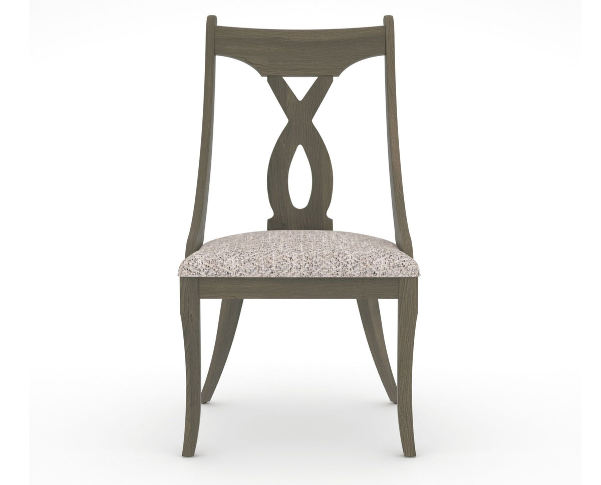 Canadel Upholstered Dining Chair 5160 in FP Crypton® and 08 Shadow, front view
