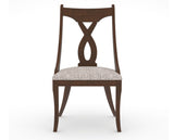 Canadel Upholstered Dining Chair 5160 in FP Crypton® and 19 Cognac Washed, front view