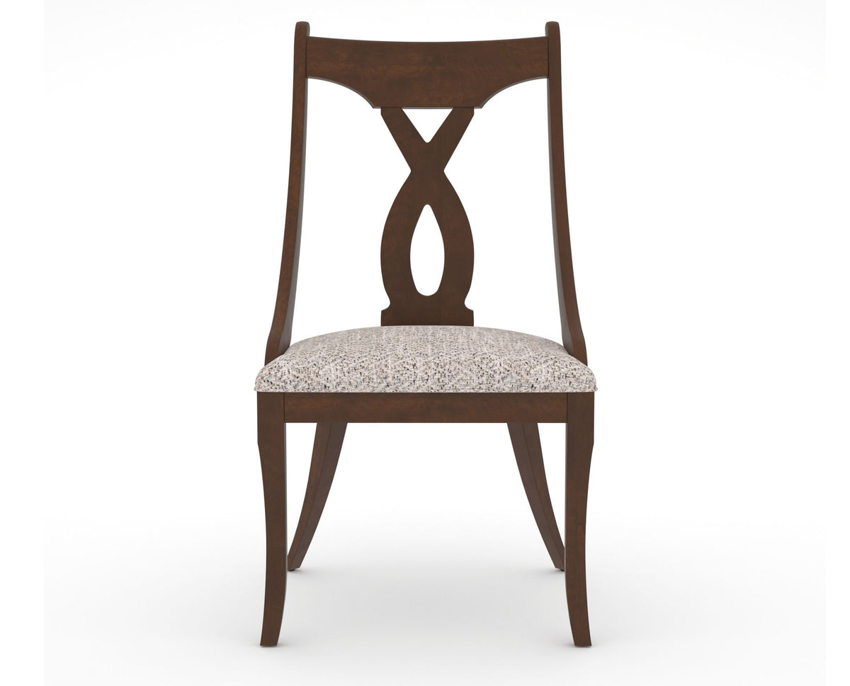 Canadel Upholstered Dining Chair 5160 in FP Crypton® and 19 Cognac Washed, front view