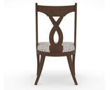Canadel Upholstered Dining Chair 5160 in FP Crypton® and 19 Cognac Washed, back view