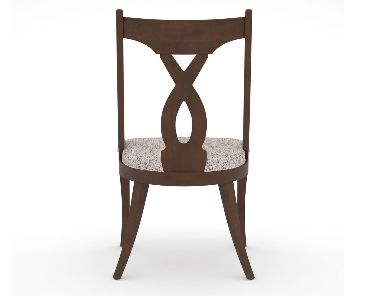 Canadel Upholstered Dining Chair 5160 in FP Crypton® and 19 Cognac Washed, back view
