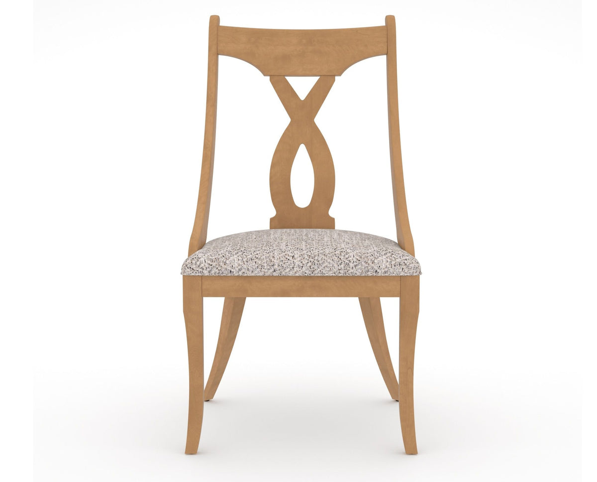 Canadel Upholstered Dining Chair 5160 in FP Crypton® and 20 Caramel Washed, front view